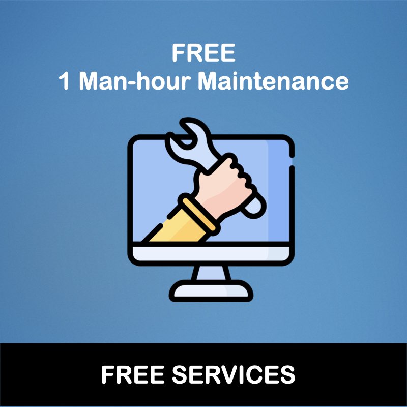 FREE 1 Man-hour Maintenance on Any Website Support / Updates