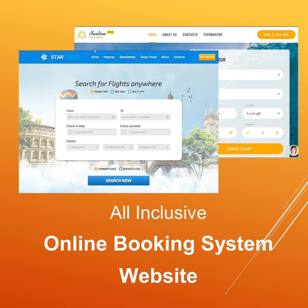 Online booking system website